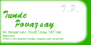 tunde povazsay business card